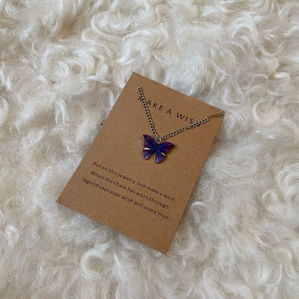 4/$45| Make A Wish Butterfly Necklace Jewelry Accessory